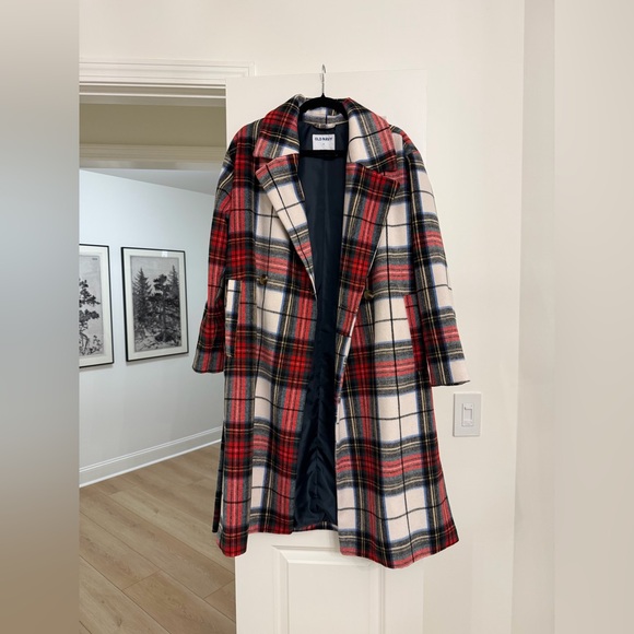 Old Navy Plaid Double-Breasted Coat Size S - Picture 2 of 3